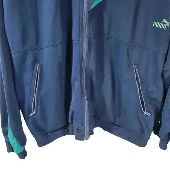 Vintage 90s Blue Puma Trac Jacket Full Zip - Picture 4 of 9